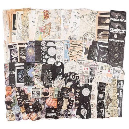 200 Art for Diary Vintage Paper for Scrapbooking Planner Notebook DIY Craft  Kits Stamp 