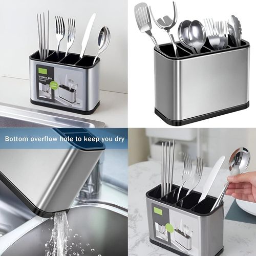 product_image_name-Generic-رف تجفيف ادوات الطعام - مجفف ستانلس ستيل عالي الجودة فوق الحوض لتوفير المساحة على طاولة المطبخ-6