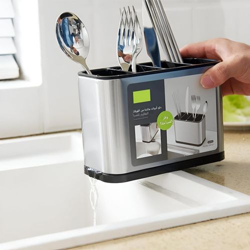 product_image_name-Generic-رف تجفيف ادوات الطعام - مجفف ستانلس ستيل عالي الجودة فوق الحوض لتوفير المساحة على طاولة المطبخ-8