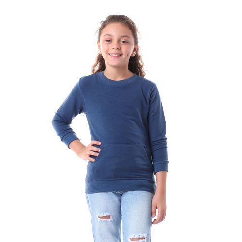 اشتري Kady Kids Round Neck Slip On Sweatshirt - Petroleum في مصر