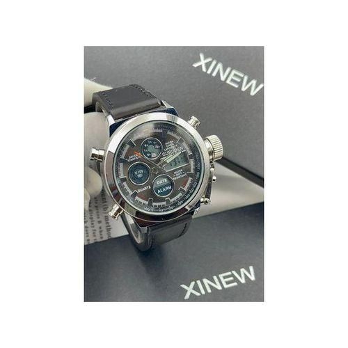 Generic Xinew Luminous Chronograph Black Leather DigitalAnalogue Watch Water Resistant Best Price Online Jumia Egypt