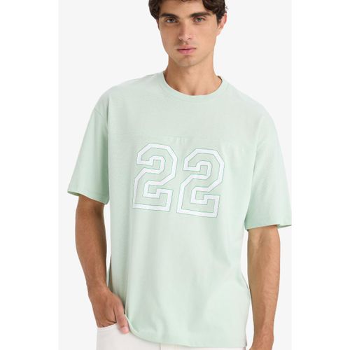 product_image_name-Defacto-Man Crew Neck Boxy Fit Short Sleeve T-Shirt - Mint-1