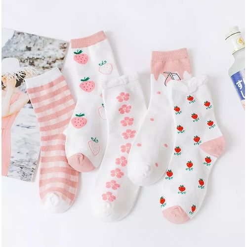 General Bundle OF ( 5 ) Flower Creative Women Short Socks @ Best