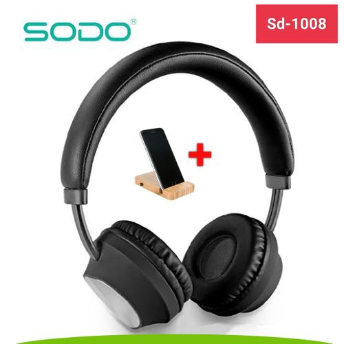 Buy SODO SD- 1008 Bluetooth Wireless Headphone - Black + Free Mobile Holder in Egypt