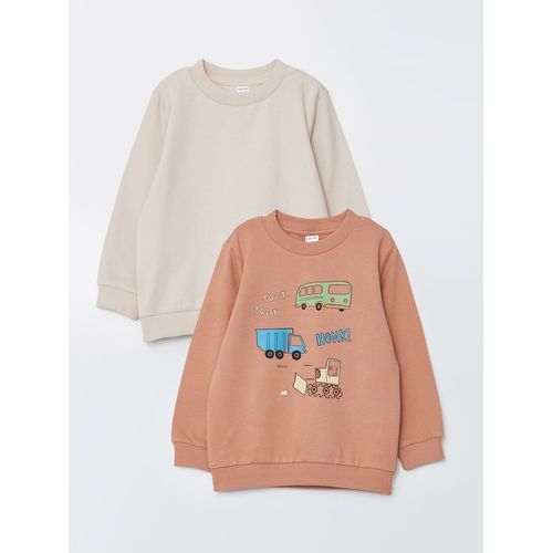 Buy LC Waikiki Crew Neck Long Sleeve Printed Baby Boy Sweatshirt 2-Pack. in Egypt