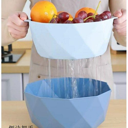 product_image_name-Generic-طقم وعاء ومصفاة لغسل الخضروات ذات فتحات تصريف واسعة متعددة الالوان-2