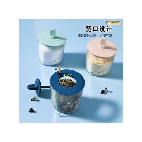 product_image_name-Generic-جرة توابل بلاستيكية مع غطاء وملعقة - عملية لتخزين وتقديم التوابل-2