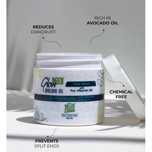 product_image_name-Generic-Avocado Oil Hair Mask for Deep Nourishment & Repair – Strengthening, Hydrating & Frizz-Control Formula – Soft, Shiny & Healthy Hair Treatment-2