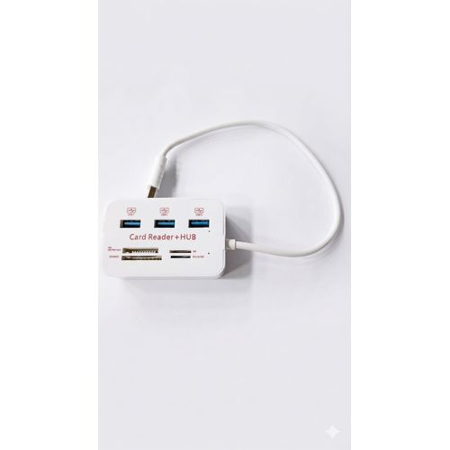 product_image_name-Generic-موزع USB 3.0 بثلاثة منافذ مع قارئ، متعدد الألوان-1