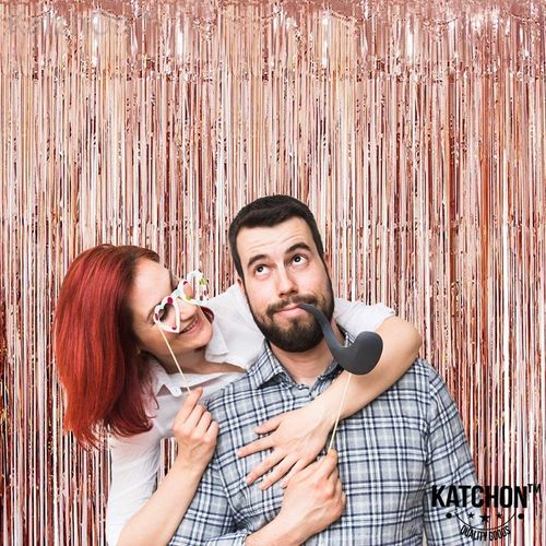 product_image_name-Generic-ستائر لامعة بشراشيب لون ذهبية وردية من الرقائق المعدنية لاعياد الميلاد وحفلات الزفاف والكريسماس والزينة-3