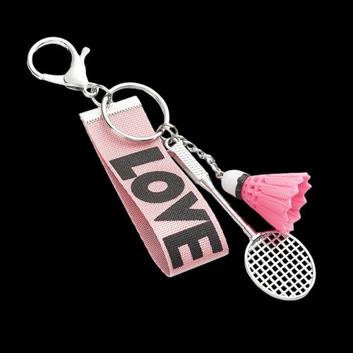 Generic Mini Badminton Keychain Bag Decor Alloy Decoration Sport
