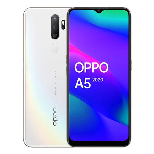 Oppo A5 (2020)- موبايل ثنائي الشريحة 6.5 بوصة 128 جيجا بايت / 4 جيجا بايت - أبيض