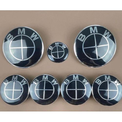product_image_name-Generic-Emblem For BMW Center Caps Badges 7PCS Set 82/74mm 68mm 4 Pcs for wheel 45mm hood7pcs 82mm Car Front Hood Emblem 74mm Car Trunk Tail Badge 68mm-1
