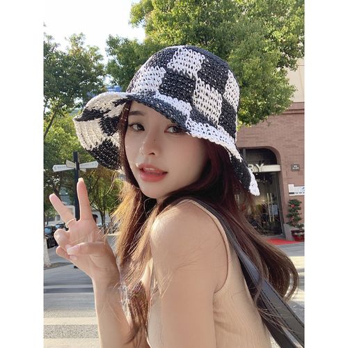 Fashion （Black And White）Summer Fisherman Hat Female Black And