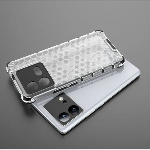 product_image_name-Generic-كفر حماية  لهاتف Vivo IQOO Neo 8 5G ، شفاف بتصميم على شكل قرص العسل وحواف سوداء لمظهر أنيق ويوفر حماية قوية.-2