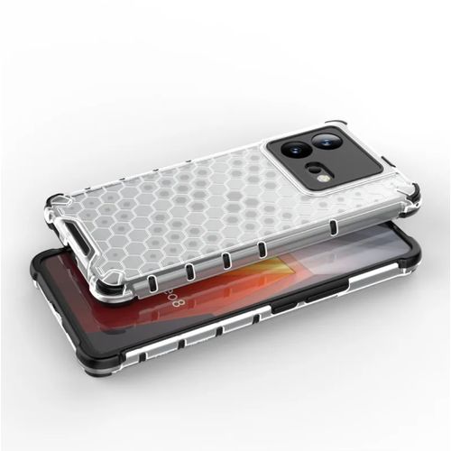 product_image_name-Generic-كفر حماية  لهاتف Vivo IQOO Neo 8 5G ، شفاف بتصميم على شكل قرص العسل وحواف سوداء لمظهر أنيق ويوفر حماية قوية.-4