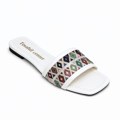 product_image_name-Tasahil center-سليبر حريمى فلات جلد فى قماش-3