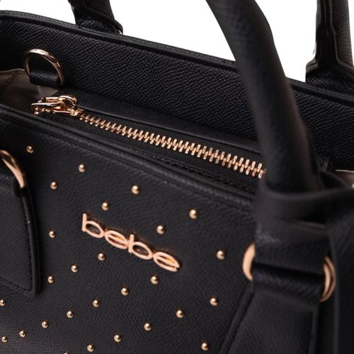 product_image_name-Bebe-Studded Satchel Sophisticated with Gold-Tone Accents-2
