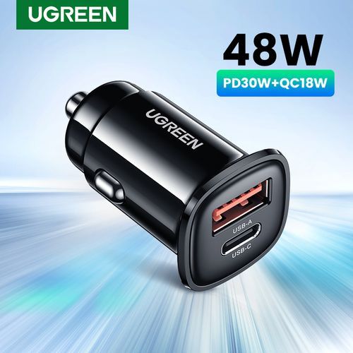 اشتري Ugreen USB Car Charger 30W QC4.0 PD Type C Fast Car Type C Charger في مصر