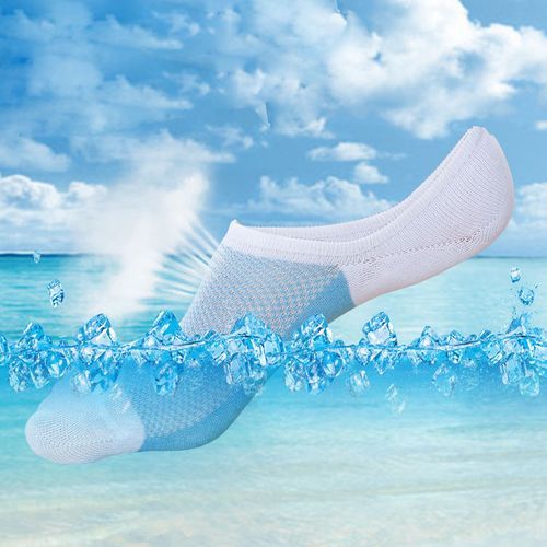 Fashion 5 PairsSummer Non-Slip Silicone Invisible Cotton Ankle Socks @ Best  Price Online