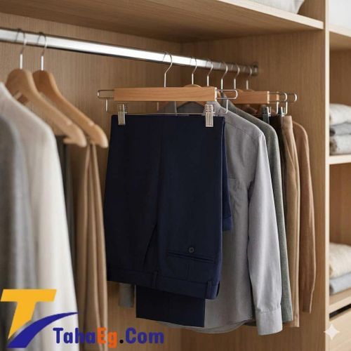 product_image_name-Generic-عرض طه شماعة خشب بمشابك للبنطلونات والجيبات والبلوزات قطعة واحدة-2