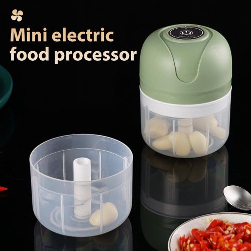 Electric Garlic Chopper Press, Garlic Mincer Mini Wireless Food