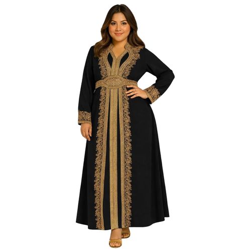 product_image_name-Generic-عباية استقبال و صباحية و مناسبات الخامة شيفون مكونة من 3 قطع , موديل 527 , اسود-3