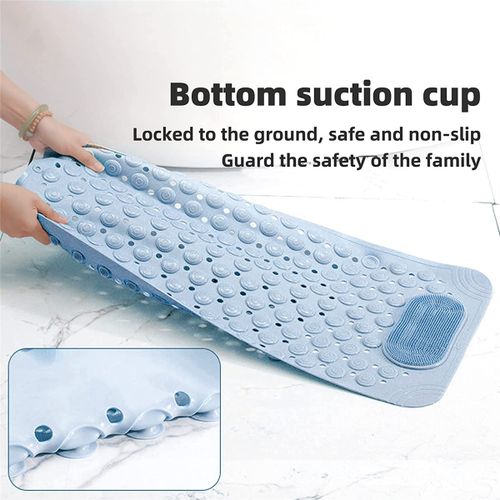 915 Generation Bathtub Mat Non-Slip Rubber Shower Mat with Drain Holes  Suction,Beige @ Best Price Online