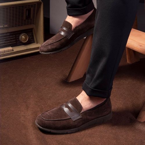 Buy Italiano Men's Shoes Brown Color - Natural Suede in Egypt