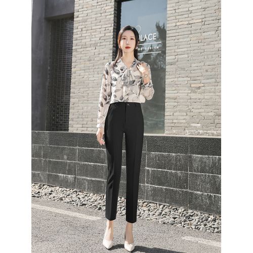 Fashion (Black)Harem Pants Women High Waist Mujer Pantalones Loose Workwear Formal  Trousers Casual Ankle-Length Fitness Dress Pants For Woman DOU @ Best Price  Online