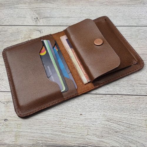 Buy Dr.key Genuine Leather Bi-fold Wallet With A Coin Pocket -3007- Mpl Brown in Egypt