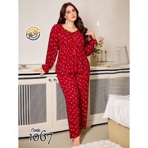 product_image_name-Generic-بيجامة حريمي خريفي فري سايز تلبيس من 75 إلى 95 كجم-1