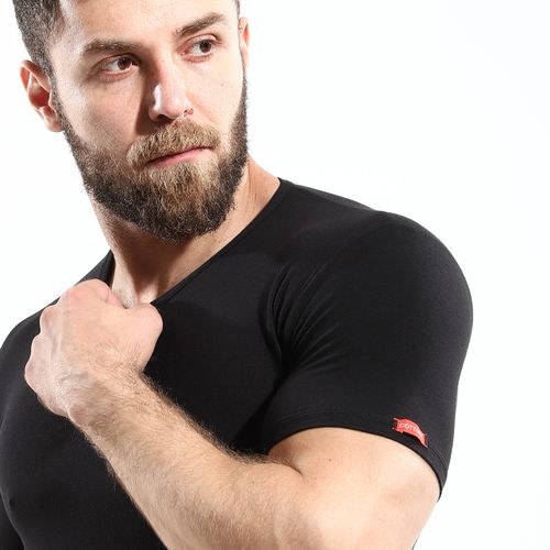 Black v neck undershirts cheap