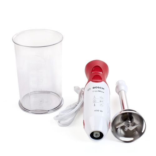 تسوق Msm64110 Ergomixx Hand Blender With Metal Shaft And Plastic Beaker 450 W Red And White اونلاين جوميا مصر