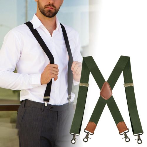 Men Suspender, Elastic Straps for Belt Loops, Comfortable Adjustable Back  Belt Adults Pants Suspender Accessories 