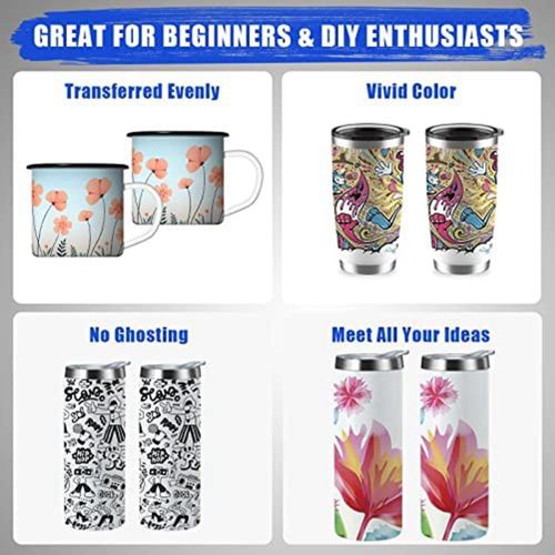 تسوق Silicone Bands for Sublimation Tumbler,2 Sizes Tight-Fitting,Prevent  Ghosting Sublimation Paper Holder for 20 Oz Cups multiple colour اونلاين