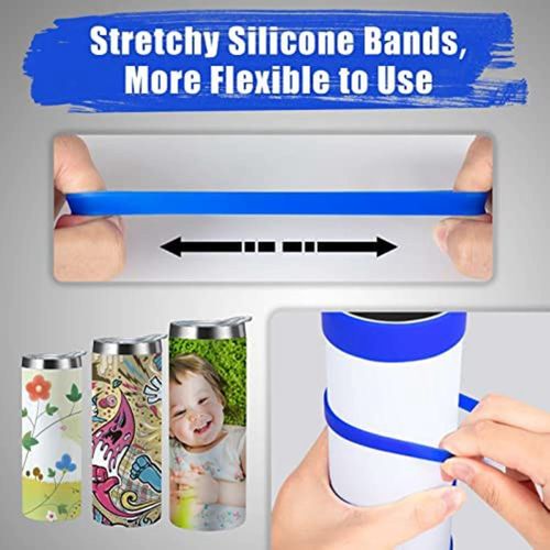 تسوق Silicone Bands for Sublimation Tumbler,2 Sizes Tight-Fitting,Prevent  Ghosting Sublimation Paper Holder for 20 Oz Cups multiple colour اونلاين