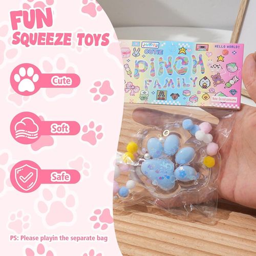 product_image_name-Generic-مخالب قطط إسفنجية ناعمة وواقعية وألعاب ضغط لمخالب القطط لتخفيف التوتر والقلق مثالية للبالغين والمراهقين، العاب تخفيف التوتر المنفوشة، عبوة من قطعتين، لون أزرق-2