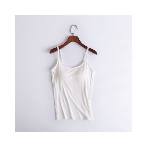 Women Padded Soft Casual Bra Tank Top Women Spaghetti Cami Top