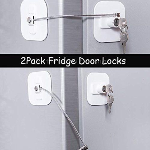 Refrigerator Lock,With Key for Adults, Lock for a Fridge,Cabinet Door 