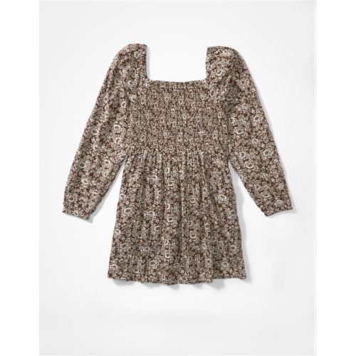 American Eagle Smocked Long Sleeve Mini Dress Best Price Online