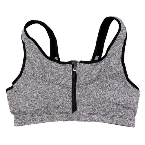 Generic Women Sport Bra High Adjustable Impact Support Workout Yoga Gray XL  @ Best Price Online