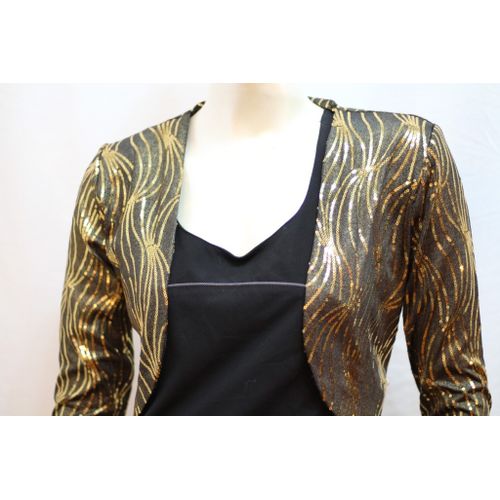 black and gold bolero