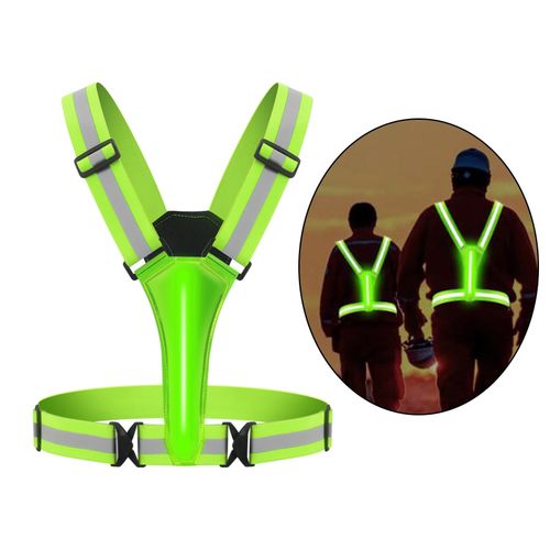 Generic LED Reflective Vest USB Rechargeable Night Running Gear