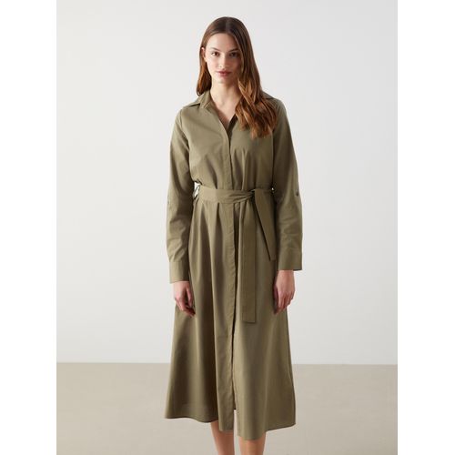 product_image_name-LC Waikiki-Waistband Poplin Shirt Dress-2