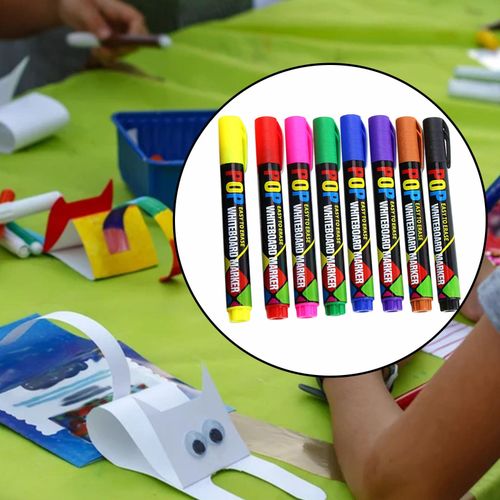 8 Pcs Best Dry Erase Markers Whiteboard Pen Set Colored Whiteboard Marker  Pens in Assorted Colors For White Board Children School Supplies