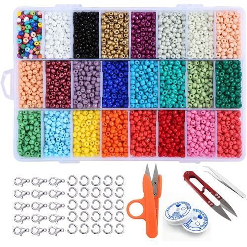 Assorted Seed Bead Kit with box - 24 Colors