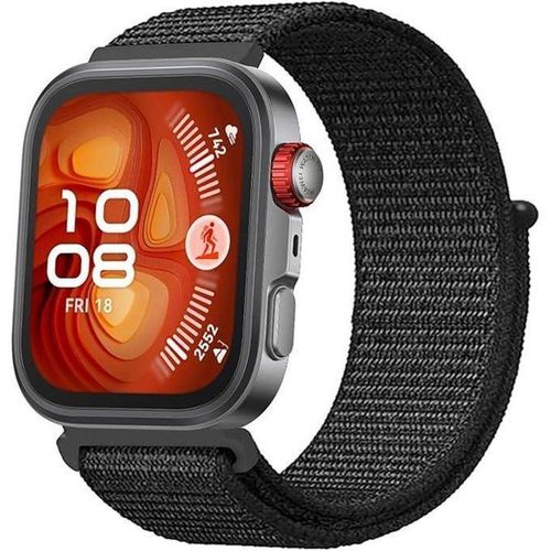 product_image_name-Generic-أشرطة نايلون متوافقة مع ساعة هواوي واتش فيت 4/فيت 4 برو/فيت 3، حزام مضفر ناعم من النايلون بحلقة رياضية قابلة للتنفس، للنساء والرجال باللون  الاسود-1