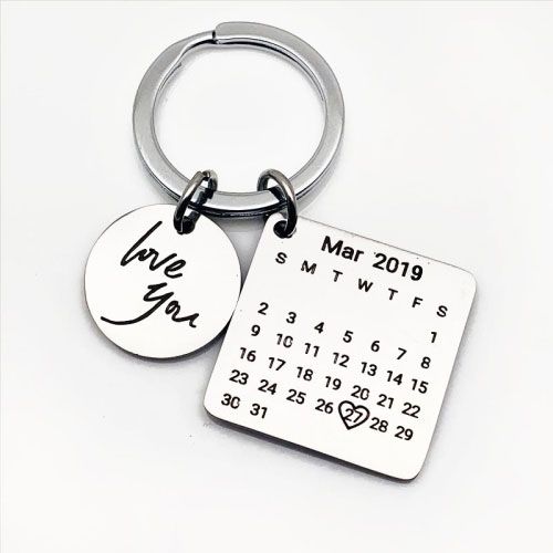 Generic Personalized Calendar Keychain Hand Carved Calendar Keyring Stainless Steel Brelok Silver Best Price Online Jumia Egypt