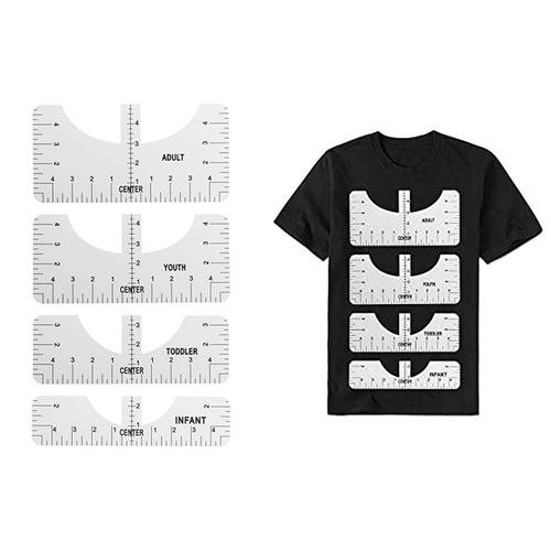 4PCS-Black) - Tshirt Ruler Guide for Vinyl,T Shirt Ruler to Centre
